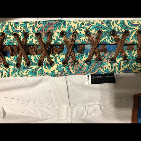 Timeless Trends Bohemian Teal Novice Corset - Picture 2 of 3